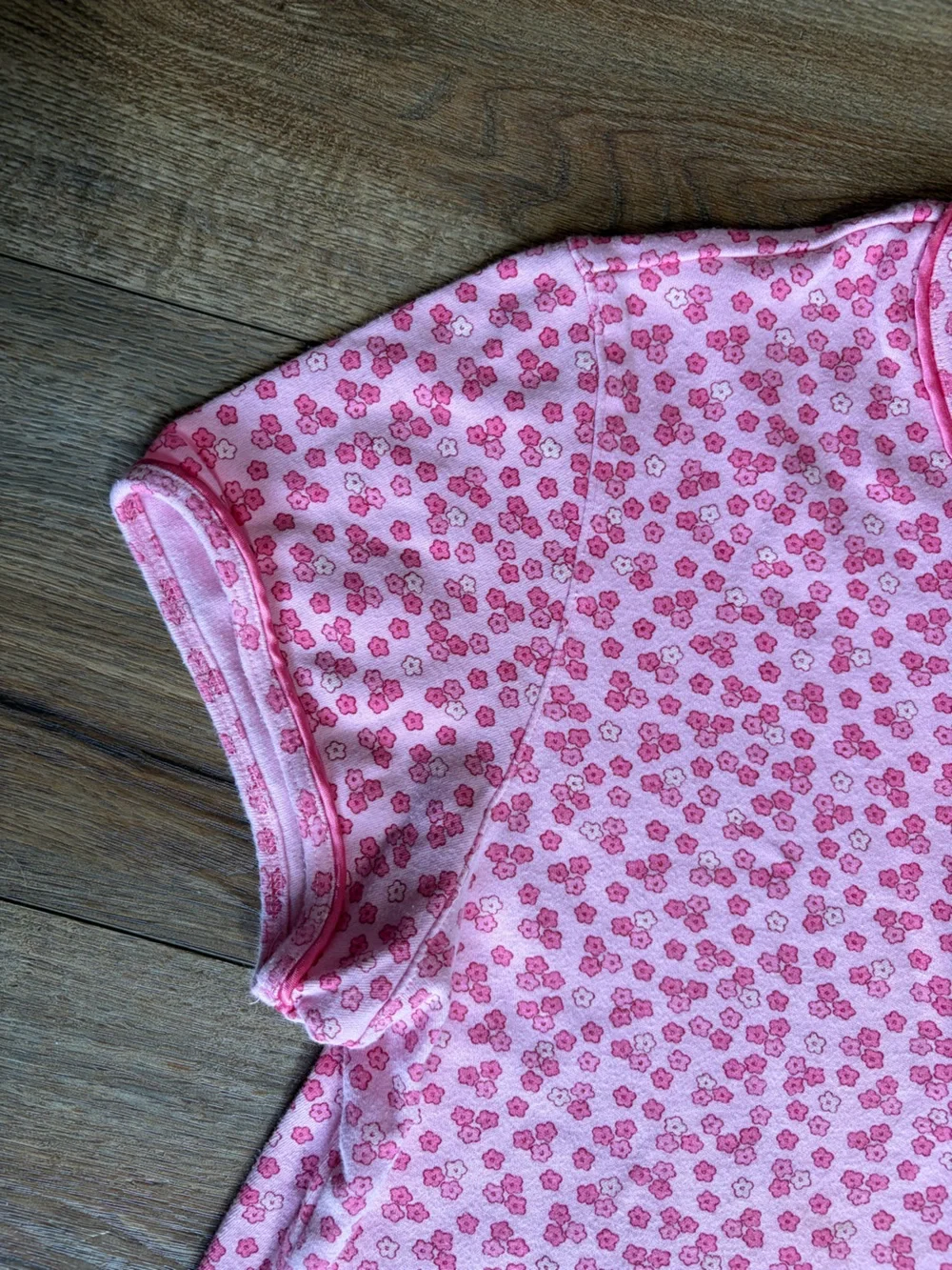 Vintage Disney Store Tigger Pink Floral Henley Kidcore Pajama Nightshirt Dress - Picture 9 of 11